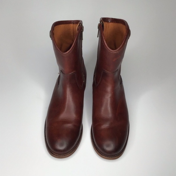 Frye Melissa Button Short Boots in Redwood Size 6. - Picture 2 of 11